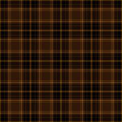 Brown and black tartan plaid. Stylish textile pattern.
