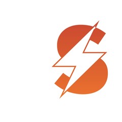Letter S thunder power shape logo icon. Electrical Icon logo concept.