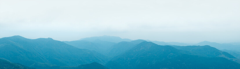 Fototapeta premium A continuous mountain. Background of Chinese ink painting.