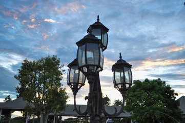 Fototapeta na wymiar lantern in the park.