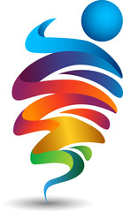 Obraz premium colorful human logo