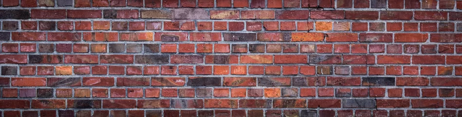Photo sur Plexiglas Mur de briques vieux fond de mur de briques rouges