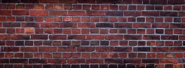 Fototapeta na wymiar old red brick wall background
