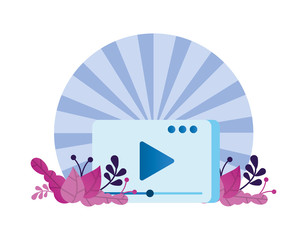 media player template with play button