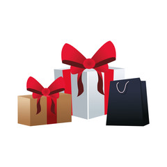 gift boxes and shopping bag
