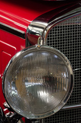 Exterior details of a classic car