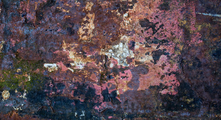 texture of rust on old metal surface