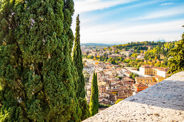 Top view of the city of Verona,