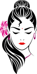 female hairstyle logo
