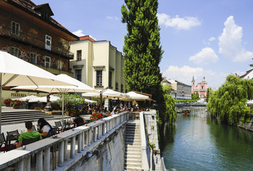 Fototapeta na wymiar Ljubljana, Altstadt, Slowenien, Laibach