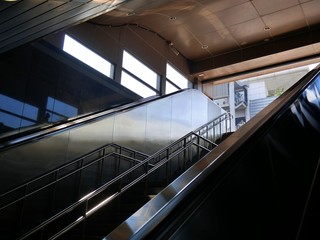Escalator in a metro station