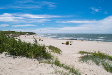 Fototapeta na wymiar Beach at Palanga on the Baltic Sea of Lithuania