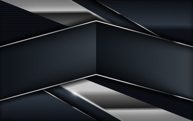 Dark grey with silver lines luxury abstract background design