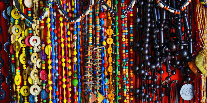 African primitive jewellery. Zanzibar, Tanzania, Africa
