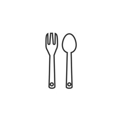 folk and spoon cutlery icon vector illustration for website and design icon