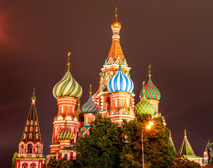Fototapeta na wymiar Moskow Onion Chapel Tower in colorful impression