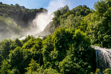 View of the Marmore Falls, Terni - Italy