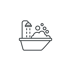 Bathtub icon template color editable. Bathtub symbol vector sign isolated on white background illustration for graphic and web design.