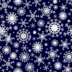 Snowflakes seamless pattern. New Year's design. Christmas. Design of fabric, textile, packaging, wrapping paper, covers, wallpaper.