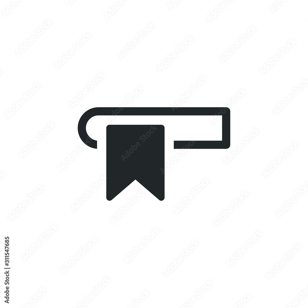 Poster bookmark icon template color editable. bookmark symbol vector sign isolated on white background illu