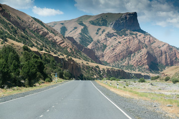 Fototapeta premium Road trip from Osh Kyrgyzstan to Tajikistan through the Pamir highway