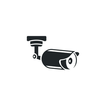 Fixed CCTV icon template color editable. Security Camera symbol vector sign isolated on white background illustration for graphic and web design.