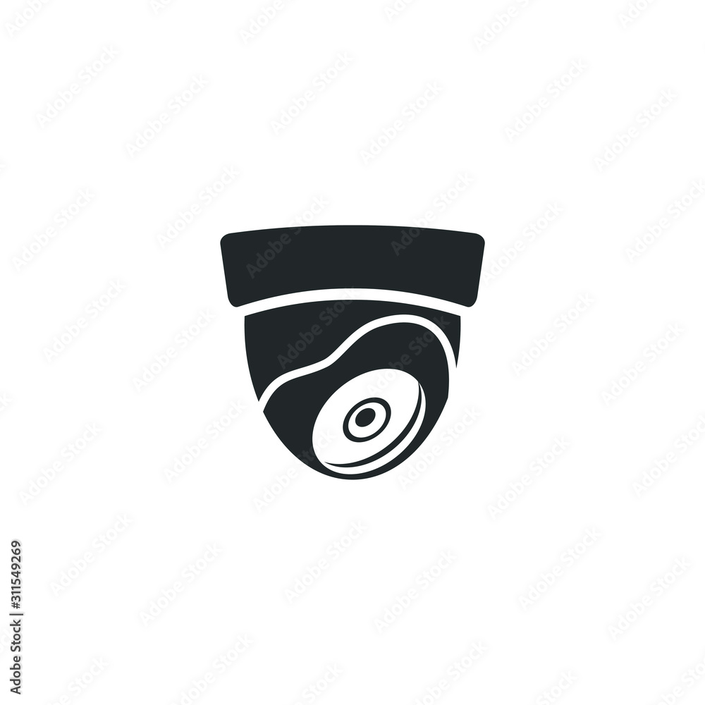 Aufkleber Fixed CCTV icon template color editable. Security Camera symbol vector sign isolated on white background illustration for graphic and web design.