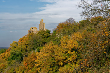 Burgruine Homburg und Naturschutzgebiet Ruine Homburg,Unterfranken, Franken, Bayern, Deutschland