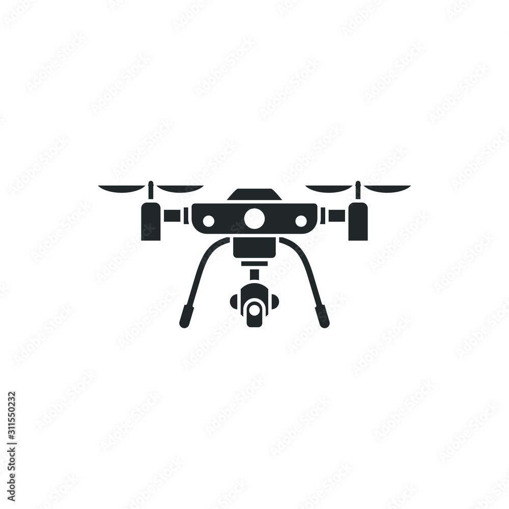 Poster drone aerial camera icon template color editable. drone quadrocopter symbol vector sign isolated on 