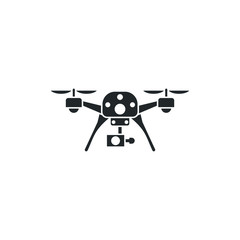 Drone aerial camera icon template color editable. drone quadrocopter symbol vector sign isolated on white background illustration for graphic and web design.