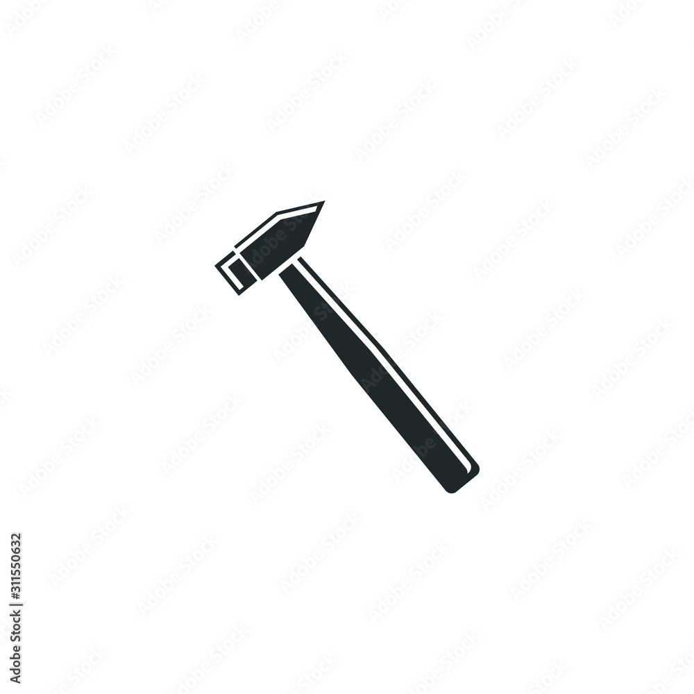 Aufkleber hummer icon template color editable. hammer symbol vector sign isolated on white background illustra
