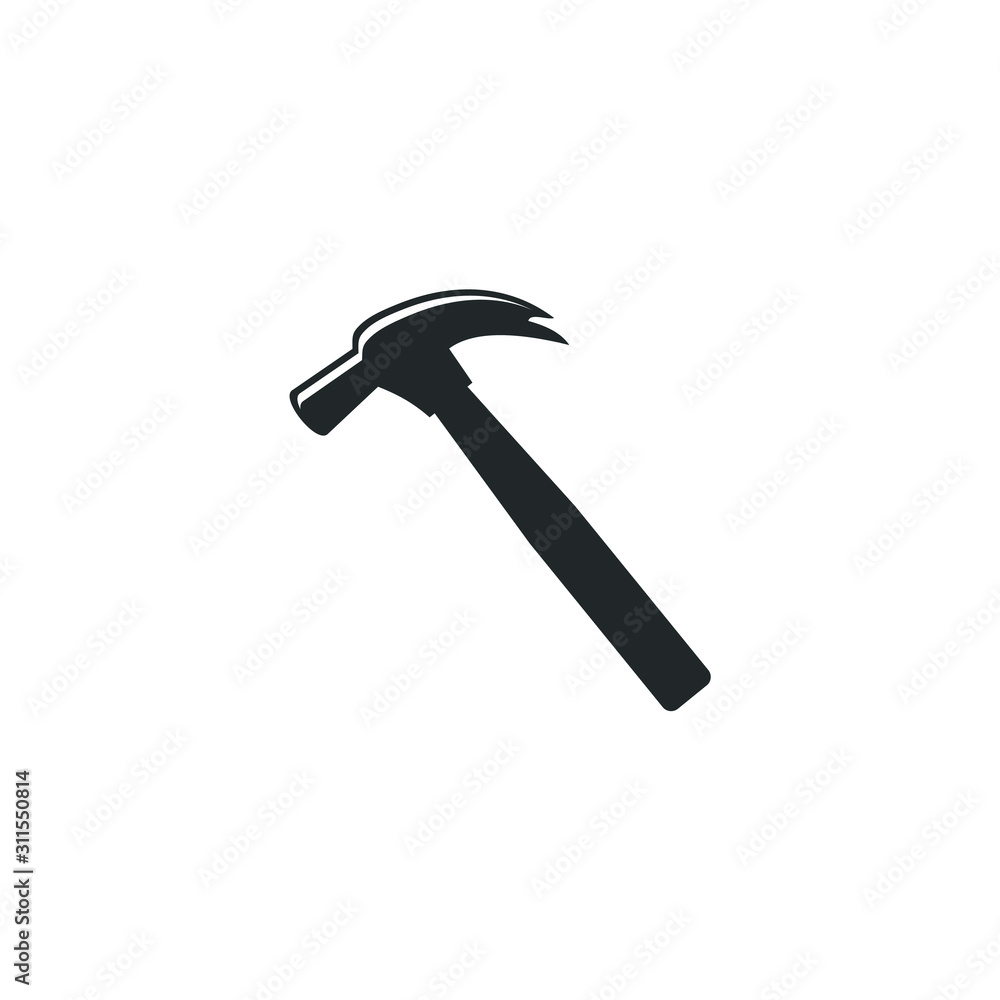 Poster hummer icon template color editable. hammer symbol vector sign isolated on white background illustra