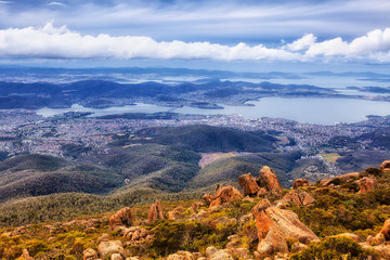TAS From Mt Hobart cliffs