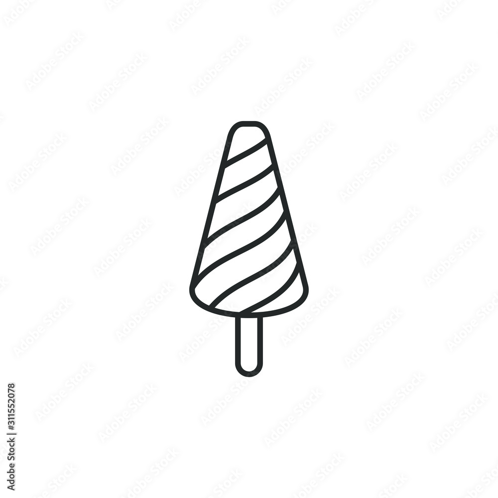 Aufkleber ice cream icon template color editable. ice cream symbol vector sign isolated on white background illustration for graphic and web design.