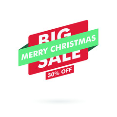 merry christmas sale promotion banner - christmas big sale