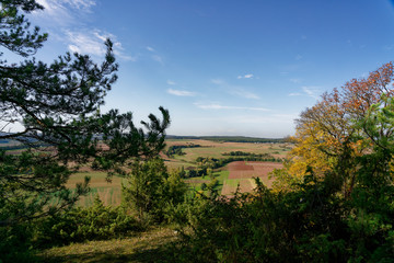 Fototapeta premium Naturschutzgebiet Ruine Homburg,Unterfranken, Franken, Bayern, Deutschland
