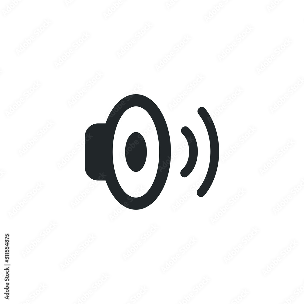 Poster music sound icon template color editable. music equalizer symbol vector sign isolated on white backg