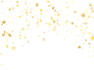 Magic gold sparkle texture vector star background.