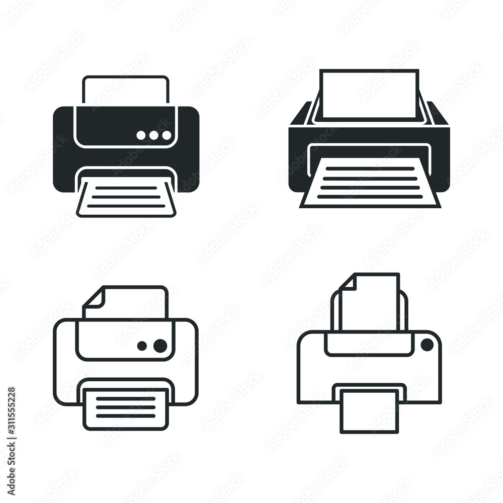 Poster Printer icon template color editable. Printer symbol vector sign isolated on white background illustration for graphic and web design.