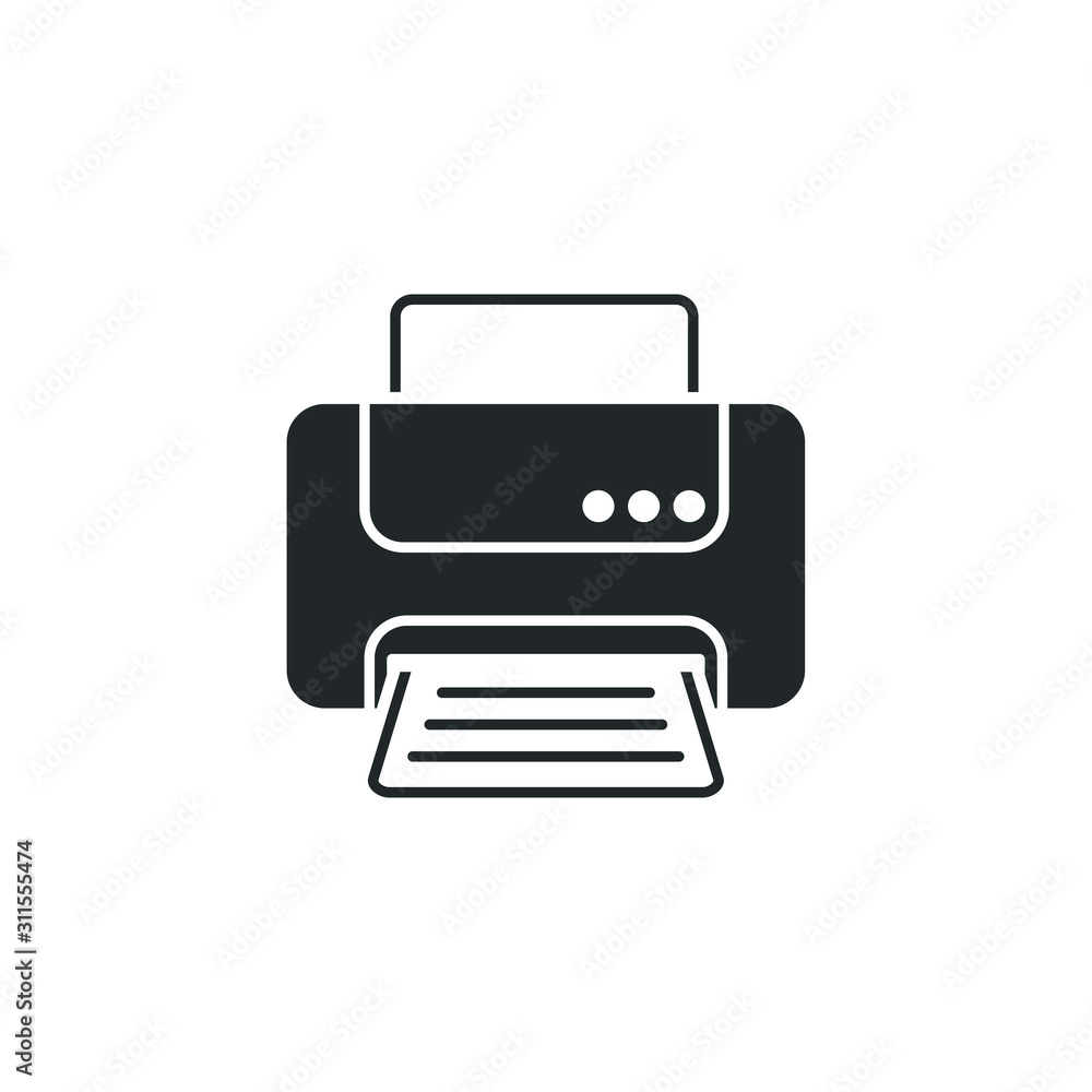 Poster Printer icon template color editable. Printer symbol vector sign isolated on white background illustration for graphic and web design.