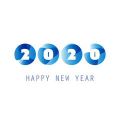 Simple Blue and White New Year Card, Cover or Background Design Template - 2020