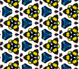 Ethnic Texture. Hand Drawn Painted. 