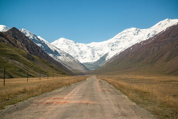Fototapeta premium Road trip from Osh Kyrgyzstan to Tajikistan through the Pamir highway