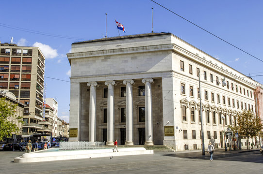 Zagreb, Hrvatska Narodna Banka, Kroatische Nationalbank, Kroatie