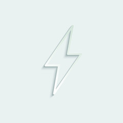 paper danger - black vector icon  with shadow