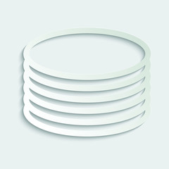 paper coins icon vector. coins  symbol