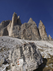 Fototapeta premium Die Drei Zinnen, Dolomiten, Südtirol, Italien