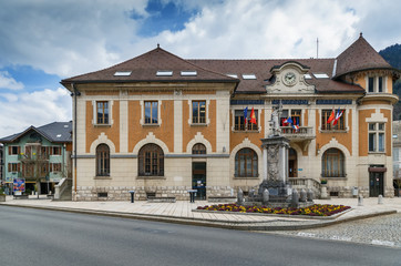 Town hall in Thones, France