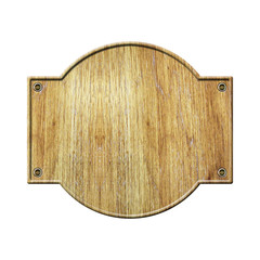 empty wooden sign, 3D illustration