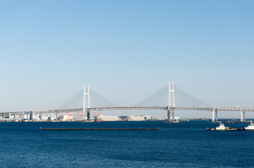 Obraz premium 神奈川県横浜市みなとみらいの大さん橋から見た景色